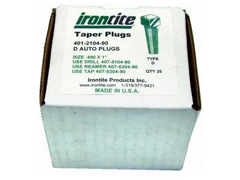 [401-2104-91] D-1 AUTOMOTIVE IRON PLUGS -BOX OF 25