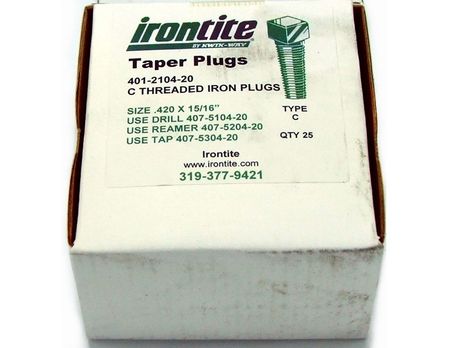 [401-2104-20] C-BX AUTOMOTIVE IRON PLUGS – BOX OF 25