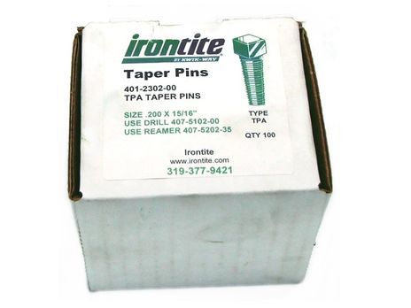 Irontite Aluminum Taper Plugs AL-155    box of 100  crack repair engine 