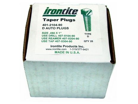 [401-2104-90] D AUTOMOTIVE IRON PLUGS - BOX OF 25 